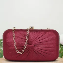 Lavie Cheer Frame Maroon Synthetic Clutch image 1