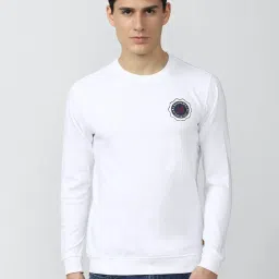 Academy by Van Heusen White Slim Fit Sweatshirt image 1