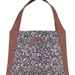 ZOUK FloMotif Trapezia Black Printed Tote Bag image 1
