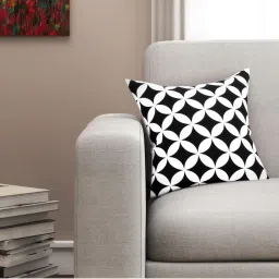 SEJ by Nisha Gupta Black & White Cushion Covers - Set of 1 image 1