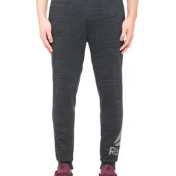 Reebok Grey Cotton Regular Fit Self Pattern Sports Joggers image 1