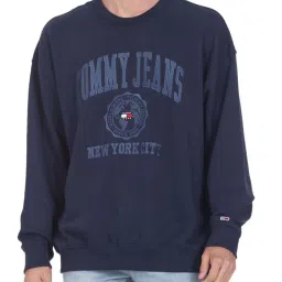 Tommy Hilfiger Twilight Navy Cotton Comfort Fit Logo Printed Sweatshirt image 1