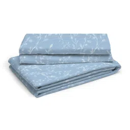 Boutique Living Cottage Garden Floral Blue 300 TC Cotton King Bed Sheet with 2 Pillow Covers image 4