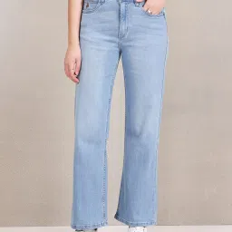 U.S. Polo Assn. Blue Cotton Flared Fit Mid Rise Jeans image 1