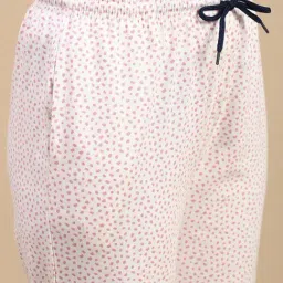 Kryptic White & Navy Cotton Relaxed Fit Printed Lounge Pant - Pack of 2 image 3