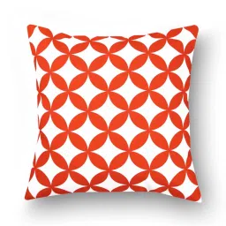 SEJ by Nisha Gupta Orange & White Cushion Covers - Set of 1 image 2