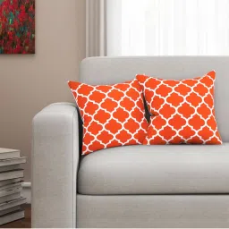 SEJ by Nisha Gupta Orange Cushion Covers - Set of 2 image 1