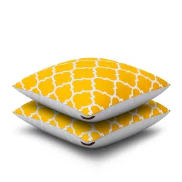 SEJ by Nisha Gupta Yellow & White Cushion Covers - Set of 2 image 3