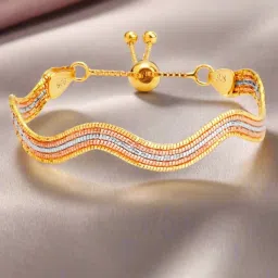 Zavya Elegant Wave Pattern 925 Sterling Silver Bracelet image 1