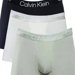 Calvin Klein Casper Blue Regular Fit Logo Printed Trunks - Pack Of 3 image 1