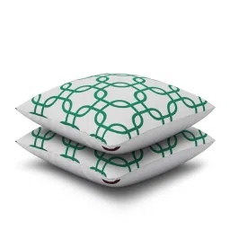 SEJ by Nisha Gupta White & Green Cushion Covers - Set of 2 image 3