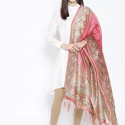 Shaily Pink & Beige Printed Dupatta-picture-18