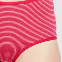 Clovia Pink Striped Hipster Panty image 4