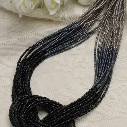 Moedbuille Handcrafted Multi Color Beads Layered Contemporary Design Oxidised Gold Plated Necklace image 1