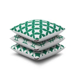 SEJ by Nisha Gupta Green & White Cushion Covers - Set of 3 image 2