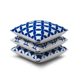 SEJ by Nisha Gupta Blue & White Cushion Covers - Set of 3 image 2