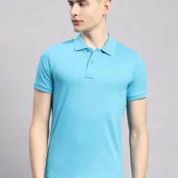 Monte Carlo Firozi Cotton Regular Fit Polo T-Shirt-image-73