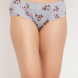 Clovia Grey Printed Hipster Panty image 1