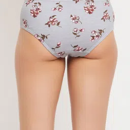 Clovia Grey Printed Hipster Panty image 2