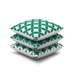 SEJ by Nisha Gupta Green & White Cushion Covers - Set of 3 image 2