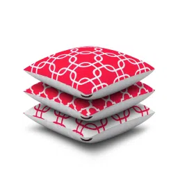 SEJ by Nisha Gupta Pink & White Cushion Covers - Set of 3 image 2