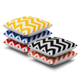 SEJ by Nisha Gupta Multicolor Cushion Covers - Set of 5 image 2