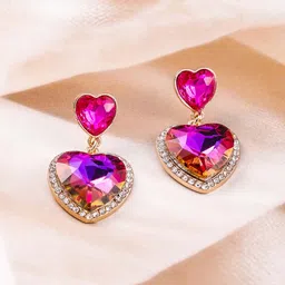Rubans Heart Shaped Drop Earrings-picture-28