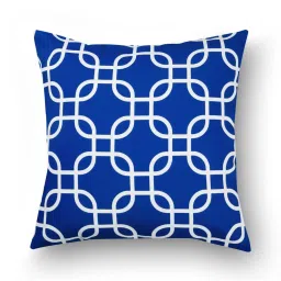 SEJ by Nisha Gupta Blue & White Cushion Covers - Set of 8 image 5