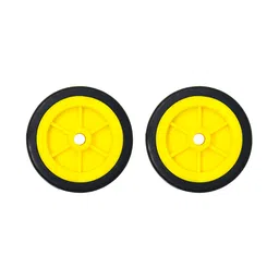 EasyMech Heavy Duty 100mm Disc Wheel Yellow 2 Pc Set image 1