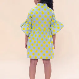 A.T.U.N. Blue & Yellow Printed Shirt Dress image 2
