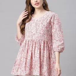 Divena Pink Printed Tunic image 1