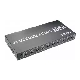 Techut 2 Input 8 Output HDMI Splitter Switch 2 In 8 Out Media Streaming Device (Black) image 2