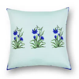 SEJ by Nisha Gupta Light Grey & Blue Cushion Covers - Set of 1 image 2