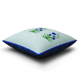 SEJ by Nisha Gupta Light Grey & Blue Cushion Covers - Set of 1 image 3