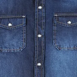 Gini & Jony Kids Navy Washed Shirt image 3