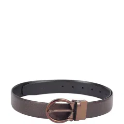 Peter England Dark Brown & Black Leather Reversible Belt For Men image 2