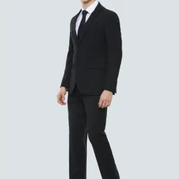 Louis Philippe Permapress Black Slim Fit Checks Two Piece Suit image 3