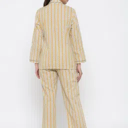 Jaipur Kurti Mustard Printed Night Suit image 2