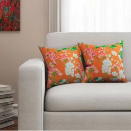 SEJ by Nisha Gupta Orange Cushion Covers - Set of 2 image 1