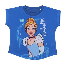 Disney by Wear Your Mind Girls Blue Cinderella Printed Top-picture-51