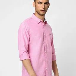 Jack & Jones Rose Pink Cotton Regular Fit Shirt image 3