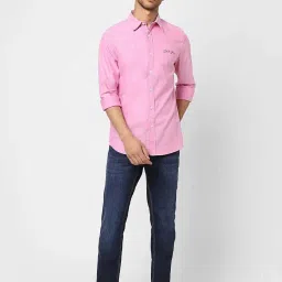 Jack & Jones Rose Pink Cotton Regular Fit Shirt image 5