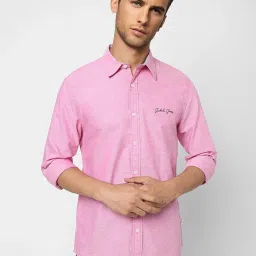 Jack & Jones Rose Pink Cotton Regular Fit Shirt image 1