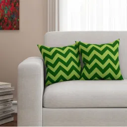 SEJ by Nisha Gupta Green Cushion Covers - Set of 2 image 1