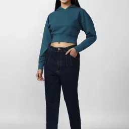 Forever 21 Blue Regular Fit Hoodie image 4