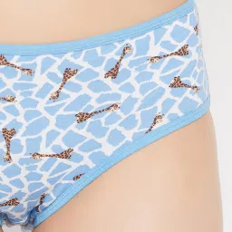 Clovia Blue Printed Hipster Panty image 4