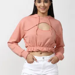 Forever 21 Peach Regular Fit Hoodie image 1