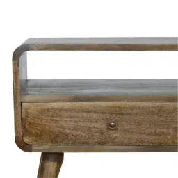 Artisan Furniture Brown Curved Grey Washed Media Unit image 4