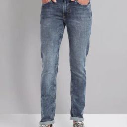 AD by Arvind Blue Lightly Washed Skinny Fit Jeans-picture-7