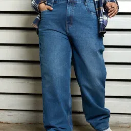 High Star Blue Regular Fit High Rise Jeans-picture-20